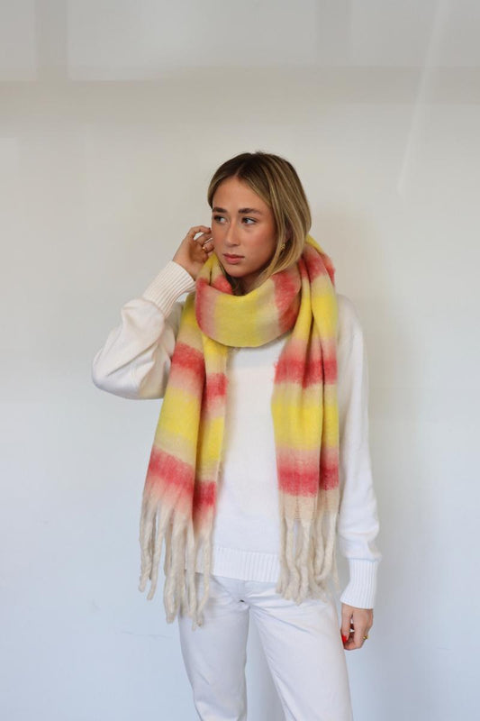 Soft Winter Scarf - OJ & Yellow