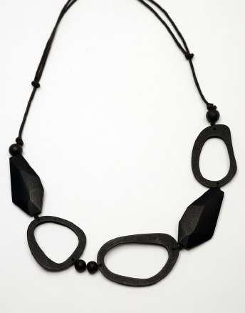 Geo Black Shaped Necklace N6-5357BY