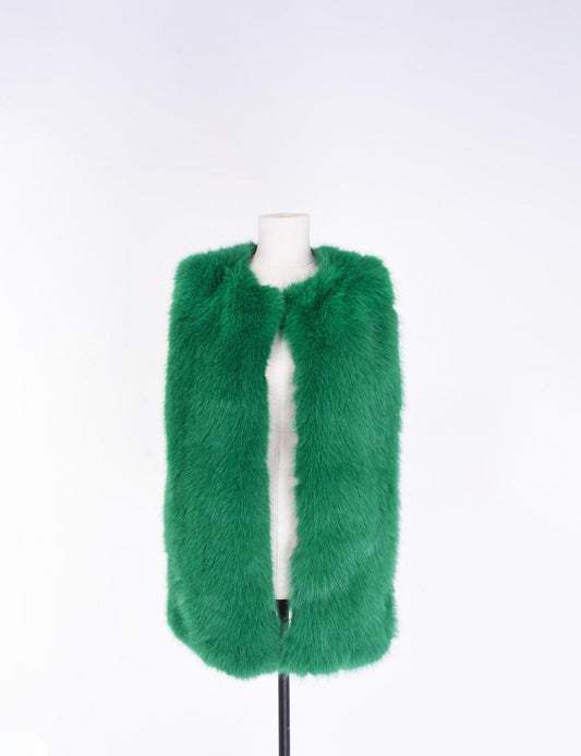 Palme Sleeveless Faux Jacket - Vert