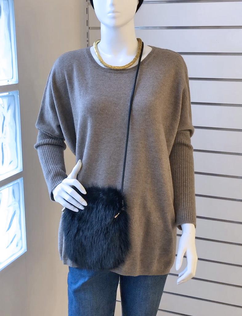 Palme Faux Fur Sling Bag - 65539