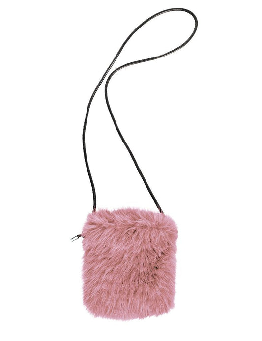 Palme Faux Fur Sling Bag - Rose Clair