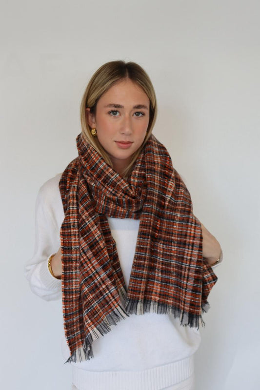 Soft Touch Tartan Check Scarf