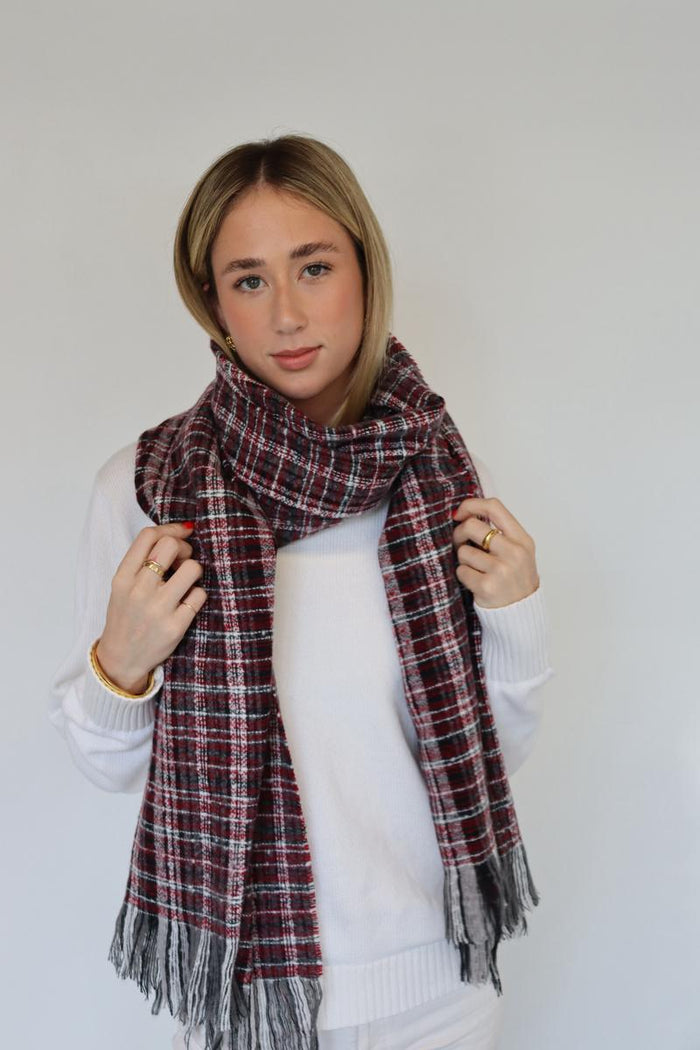 Soft blanket scarf - Red