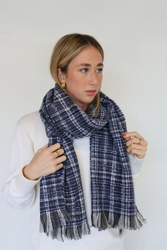 Soft Touch Tartan Check Scarf