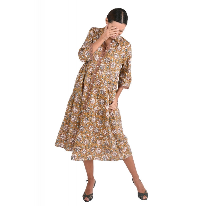 PRE-ORDER Indian Print Cotton Dress 65594