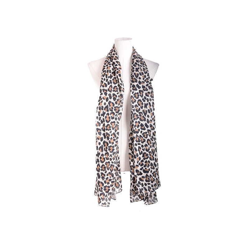 PRE-ORDER Leopard Print Cotton Scarf 67198