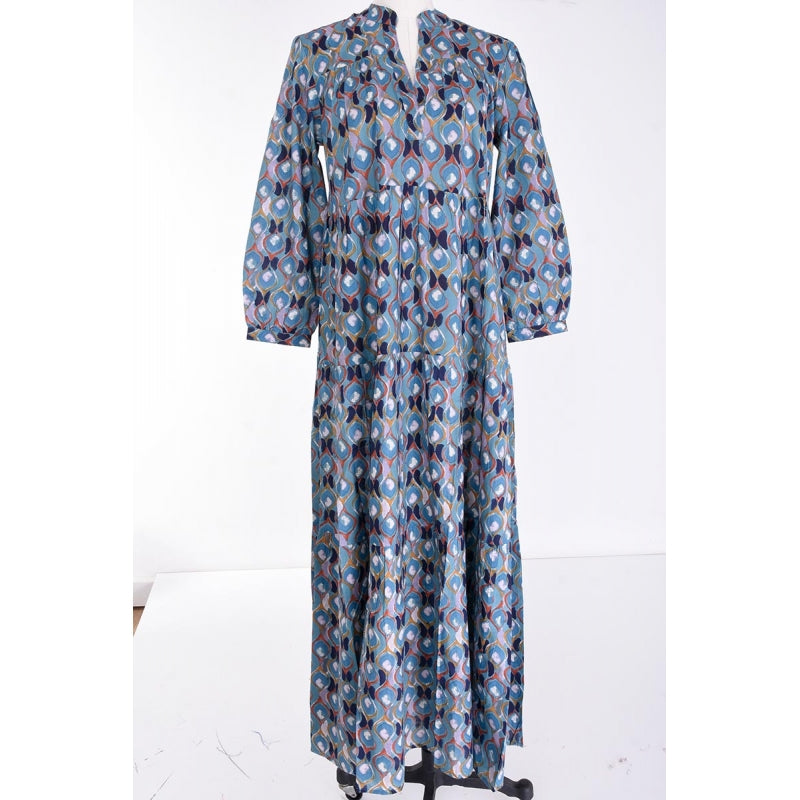 PRE-ORDER Long Printed Cotton Dress 65956