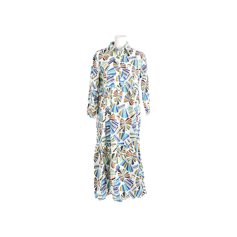 PRE-ORDER Mid Length 2 Layer Cotton Dress 67150