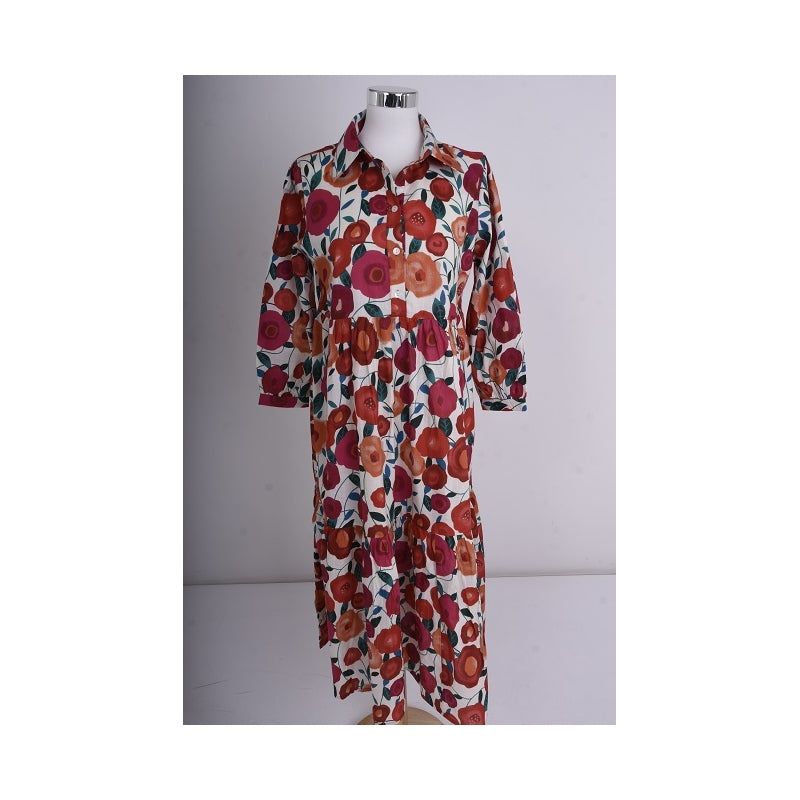 PRE-ORDER Mid Length 2 Layer Cotton Dress 67150