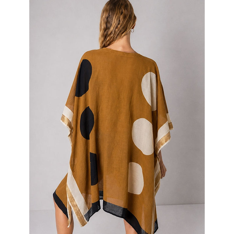 PRE-ORDER - Mid Length Cotton Poncho - 68079-0200