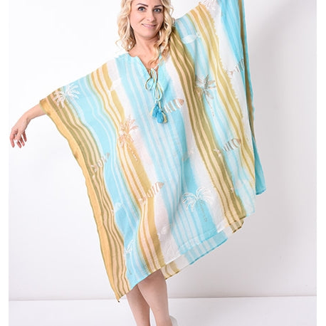 PRE-ORDER - Mid Length Cotton Poncho - 68079-0501
