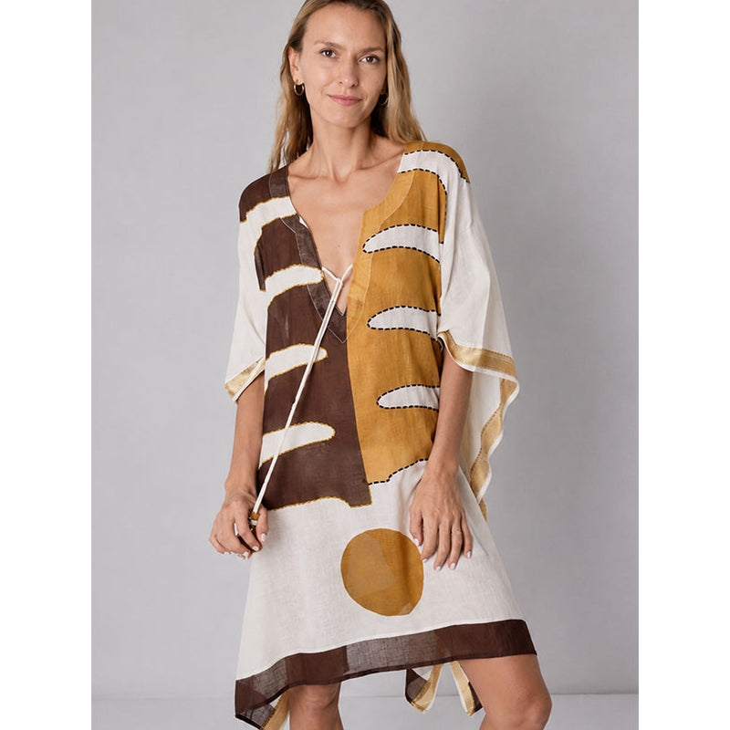 PRE-ORDER - Mid Length Cotton Poncho - 68079-0750