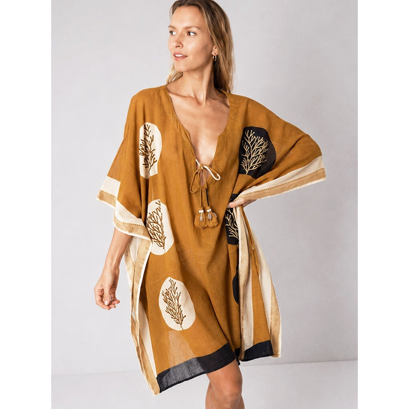 PRE-ORDER - Mid Length Cotton Poncho - 68079-0200