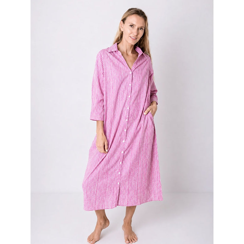 PRE-ORDER Mid Length Cotton Shirt Dress - 67918