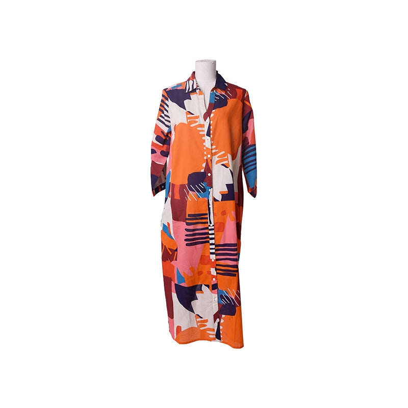 PRE-ORDER Mid Length Shirt Dress 67011