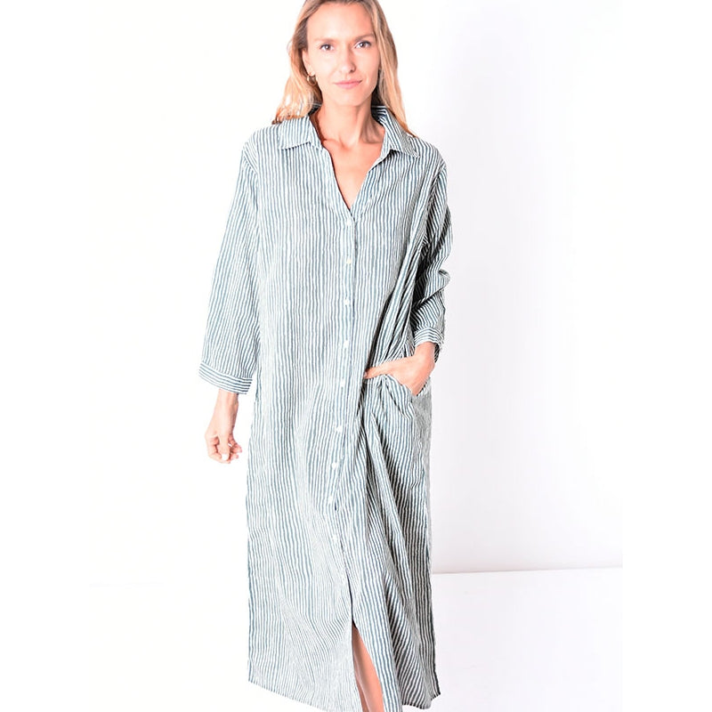 PRE-ORDER Mid Length Cotton Shirt Dress - 67918