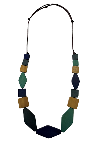 GEO Cubes and Diamond Shapes Necklace N7-412