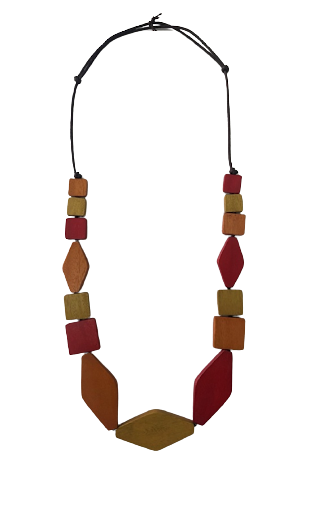 GEO Cubes and Diamond Shapes Necklace N7-412