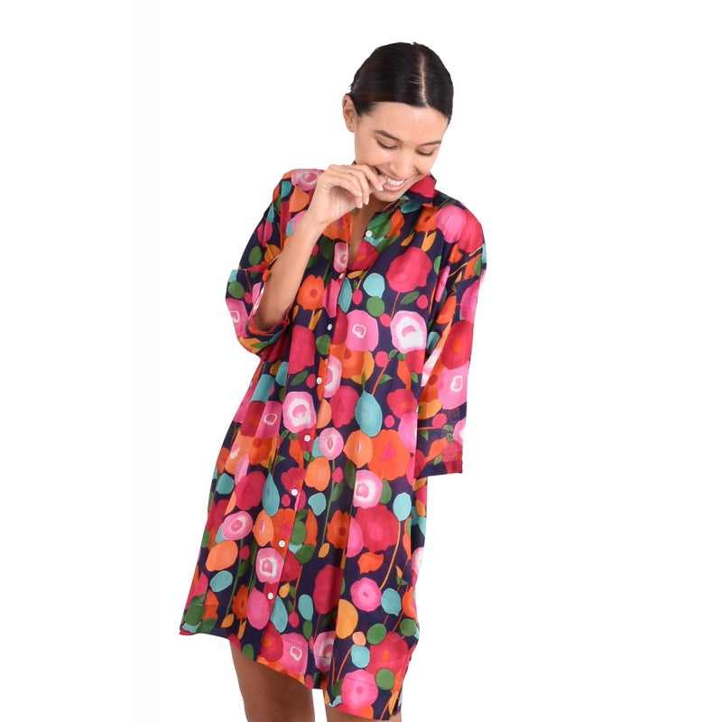 PRE-ORDER Printed Cotton Maxi Shirt 67146