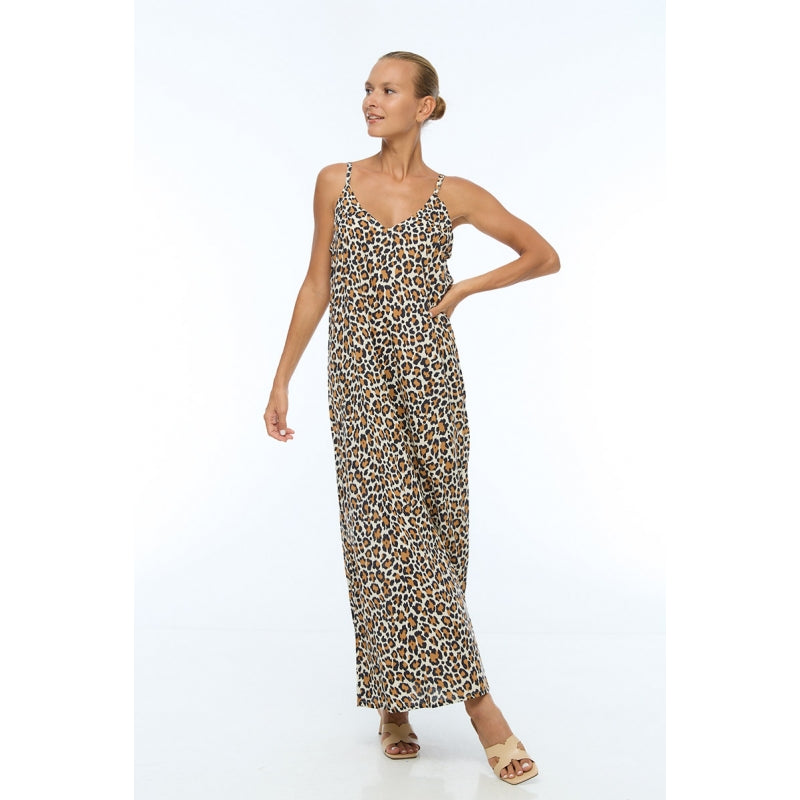 PRE-ORDER Printed Long Strapped Dress 66970