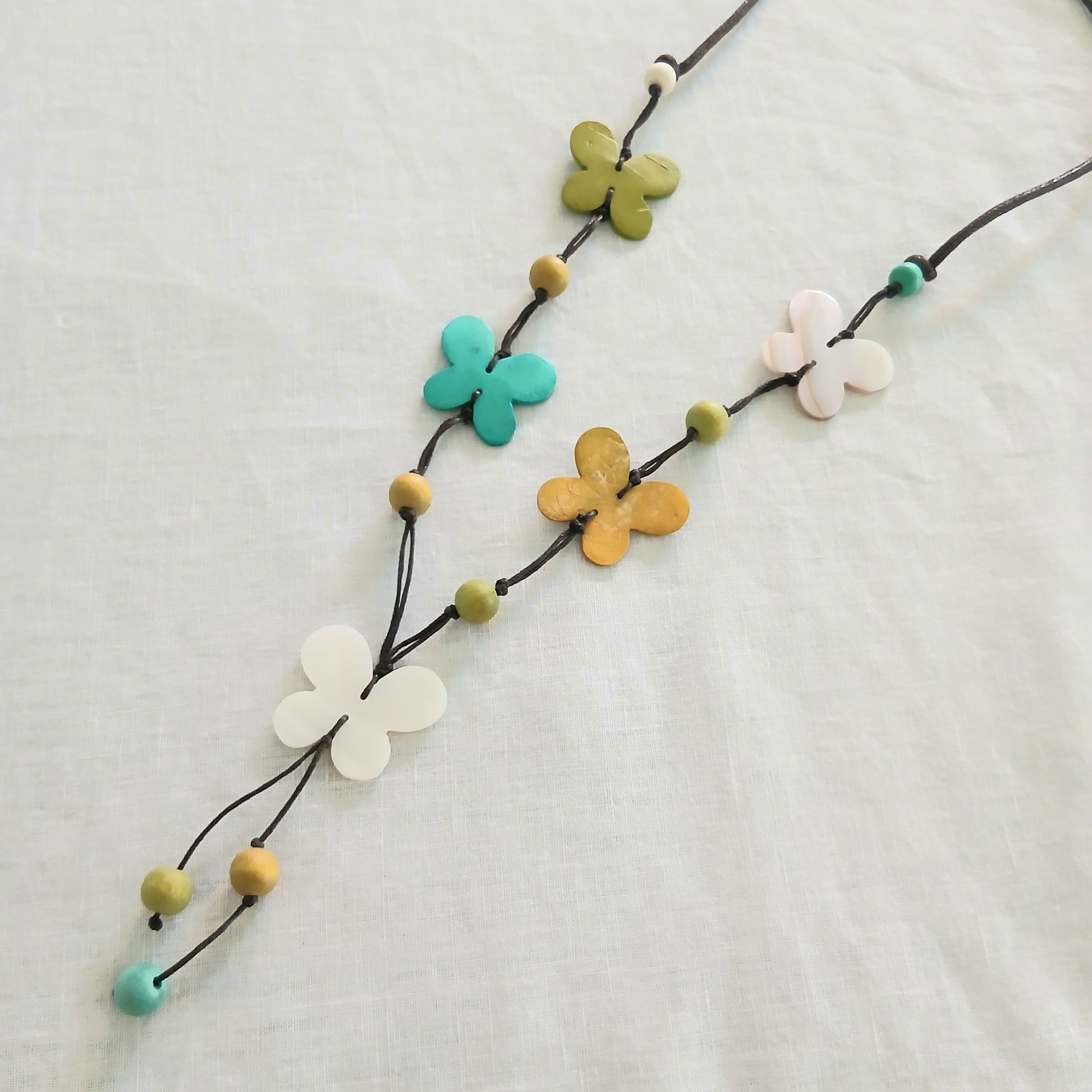 PRE-ORDER Wooden Butterfly Beaded Necklace N7-1372