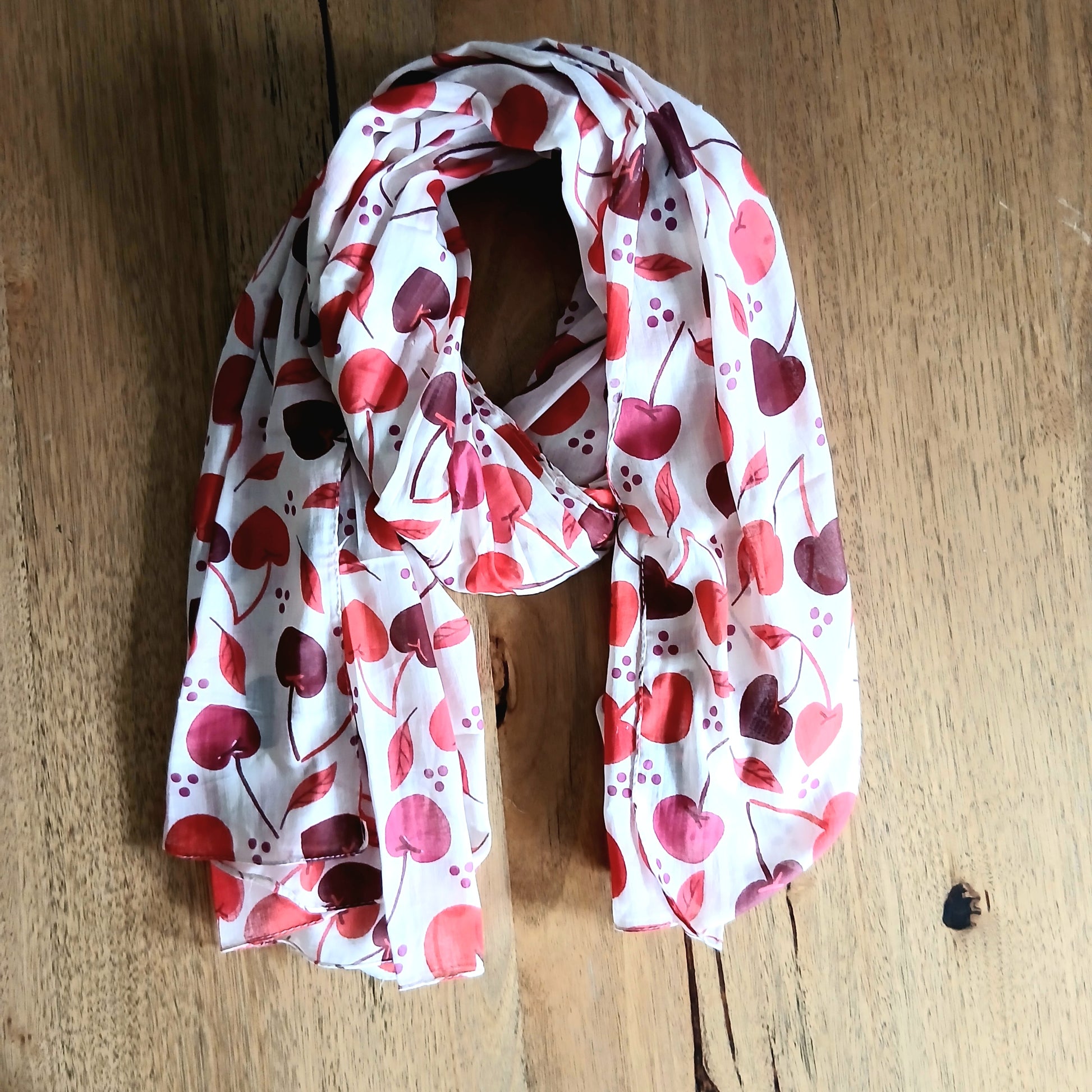 PRE-ORDER Cherry Cotton Scarf 67136