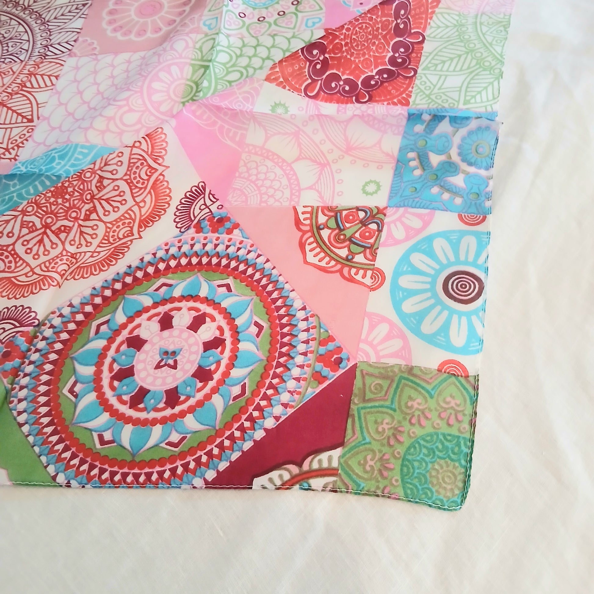 Patchwork Pattern Style Pure Silk Scarf PS 1170/S Necktie
