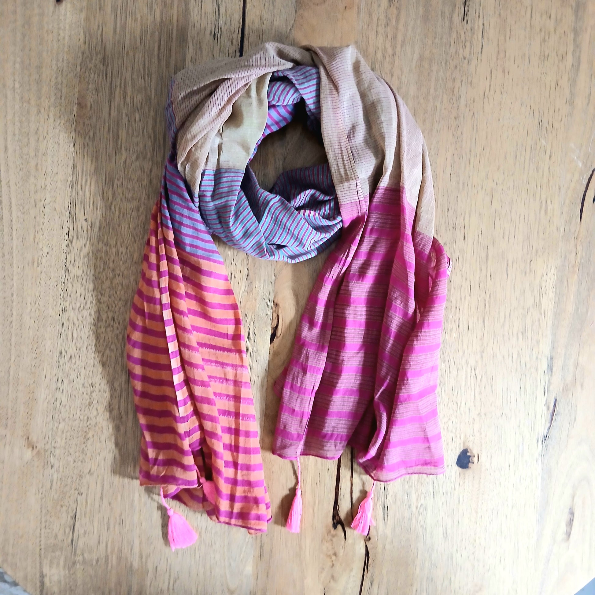 PRE-ORDER Striped Patterned Scarf 67260