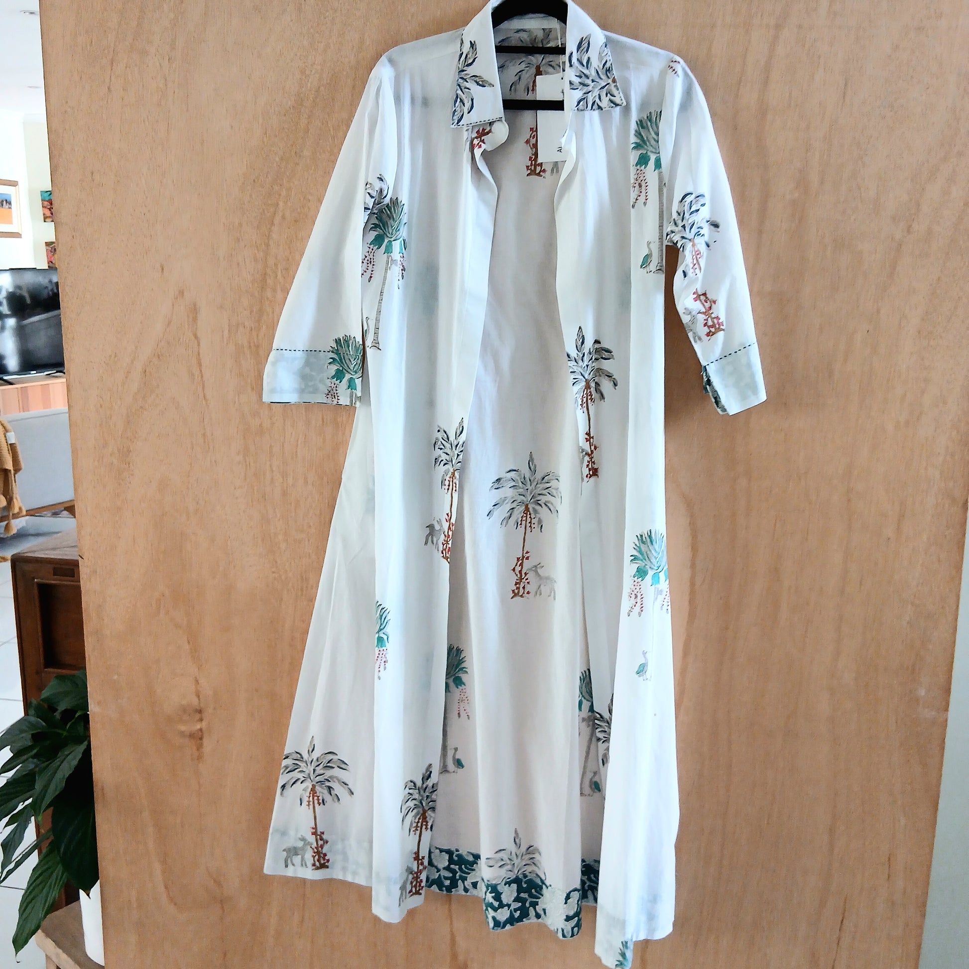 COMO Twin Set of 2 Dress and Kimono DS6004 Green