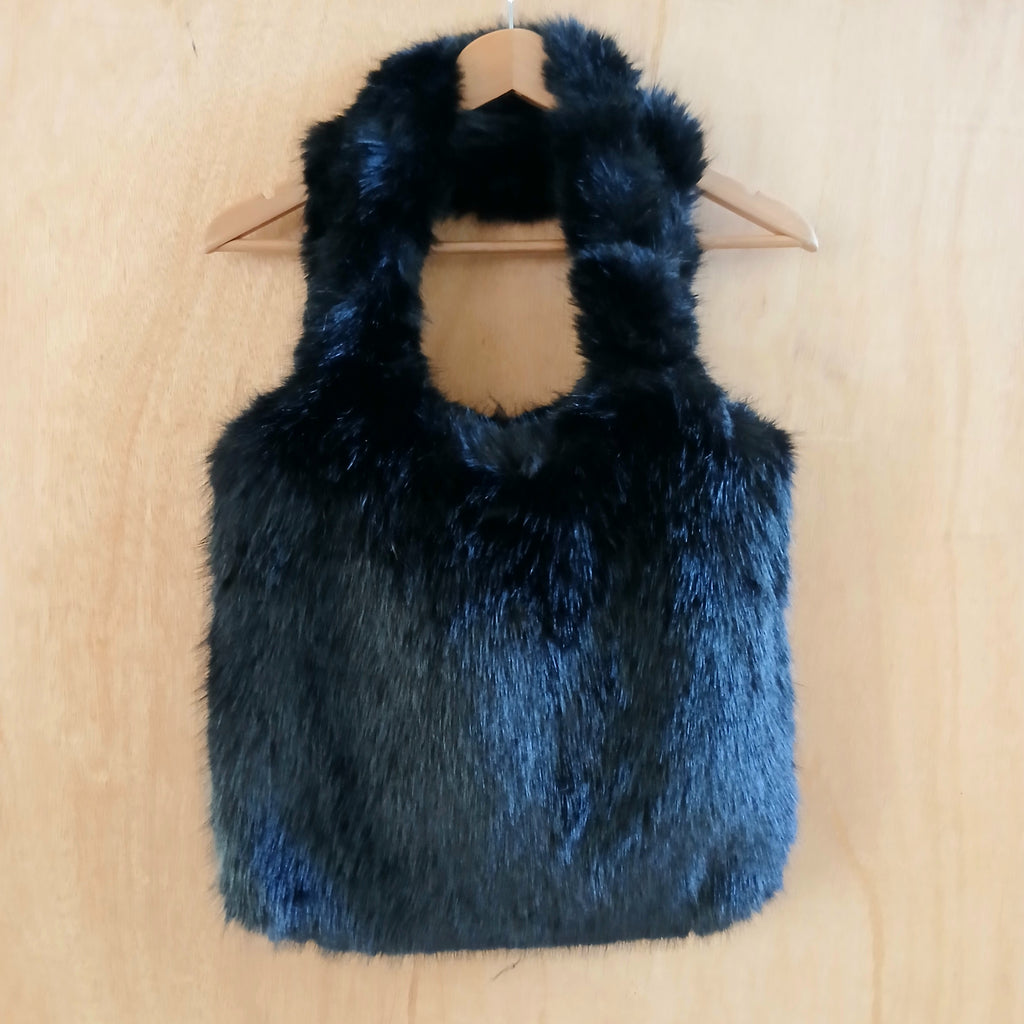 Faux Fur Tote Bag Plain BG2709