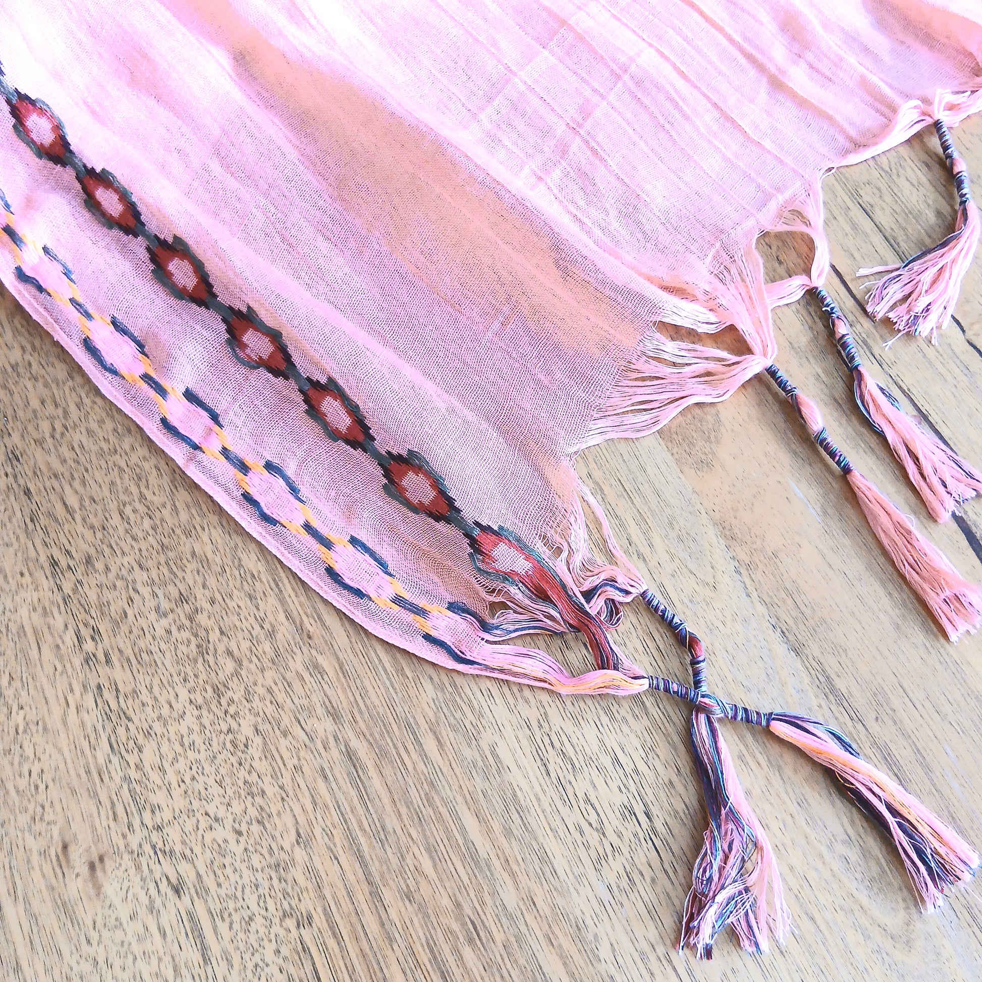 Cotton Linen Tassel Scarf - XP01