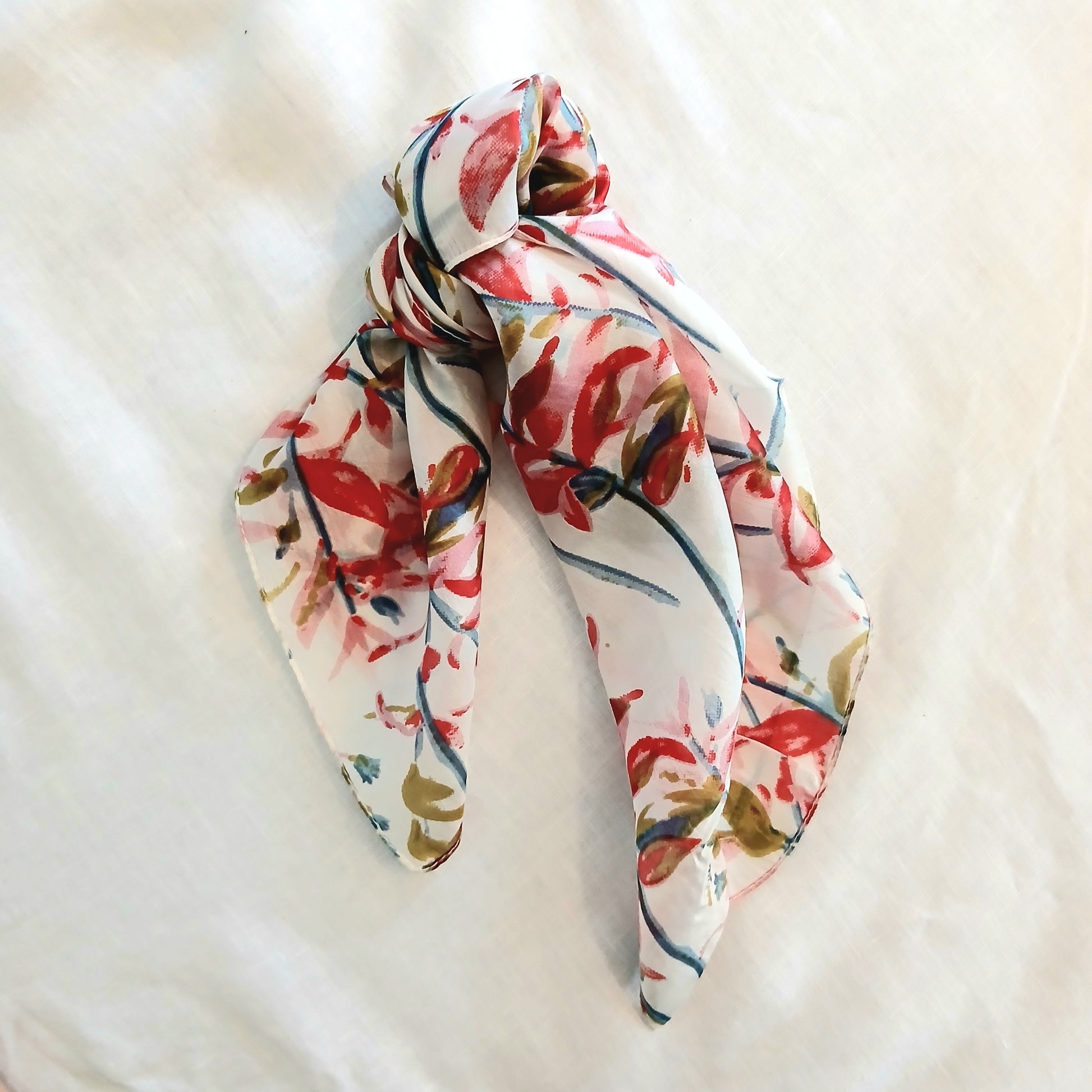 Necktie Silk Scarf - Red/Pink ZS-1007/S