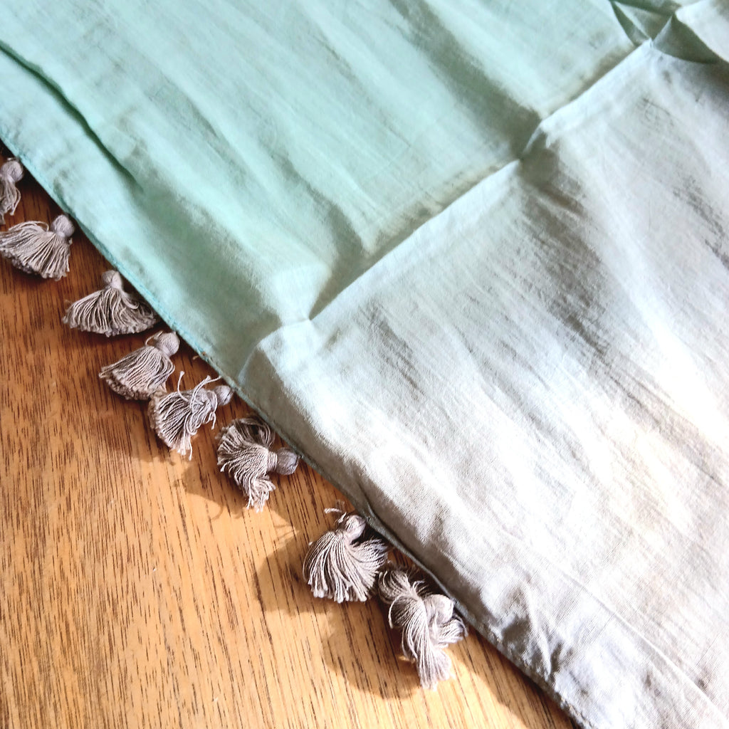 Two-Toned Tassel Scarf - 3870
