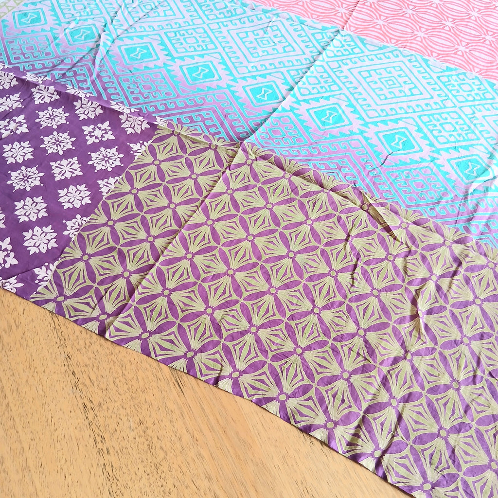 Purple & Pastel Cotton Scarf 66092