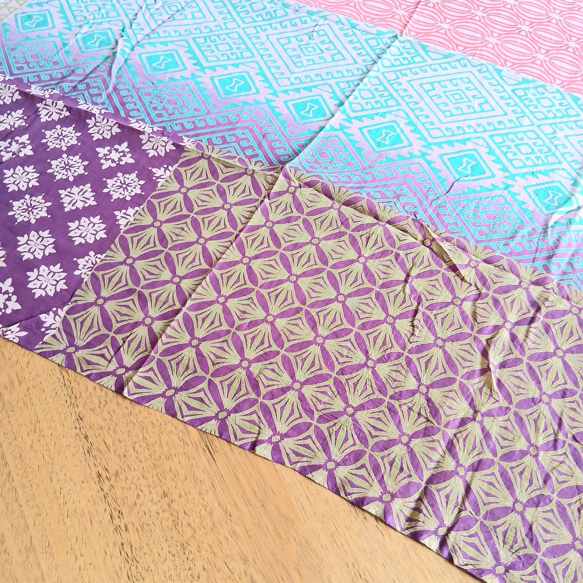 Purple & Pastel Cotton Scarf 66092