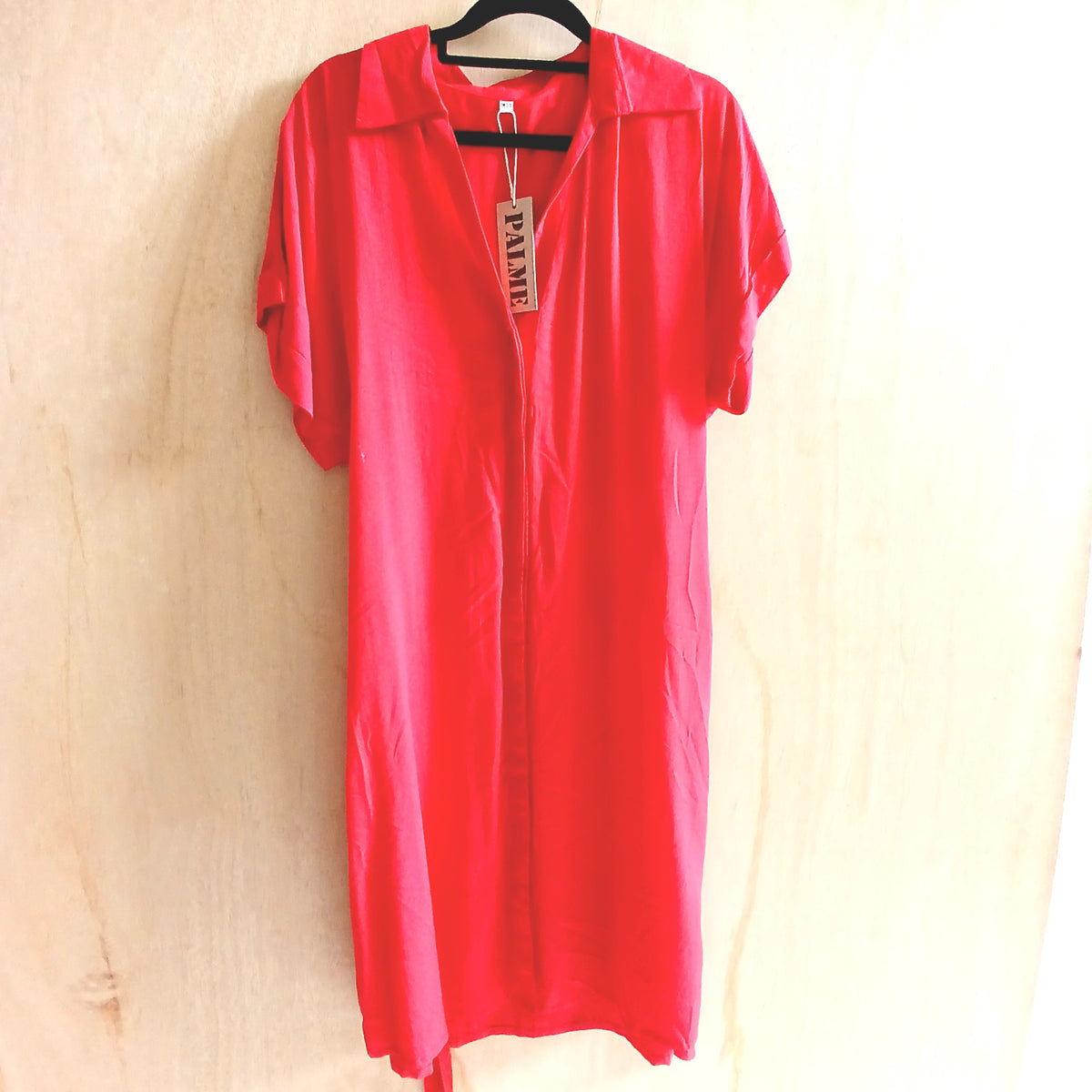 Short Summer Viscose Dress with Short Sleeves 66036