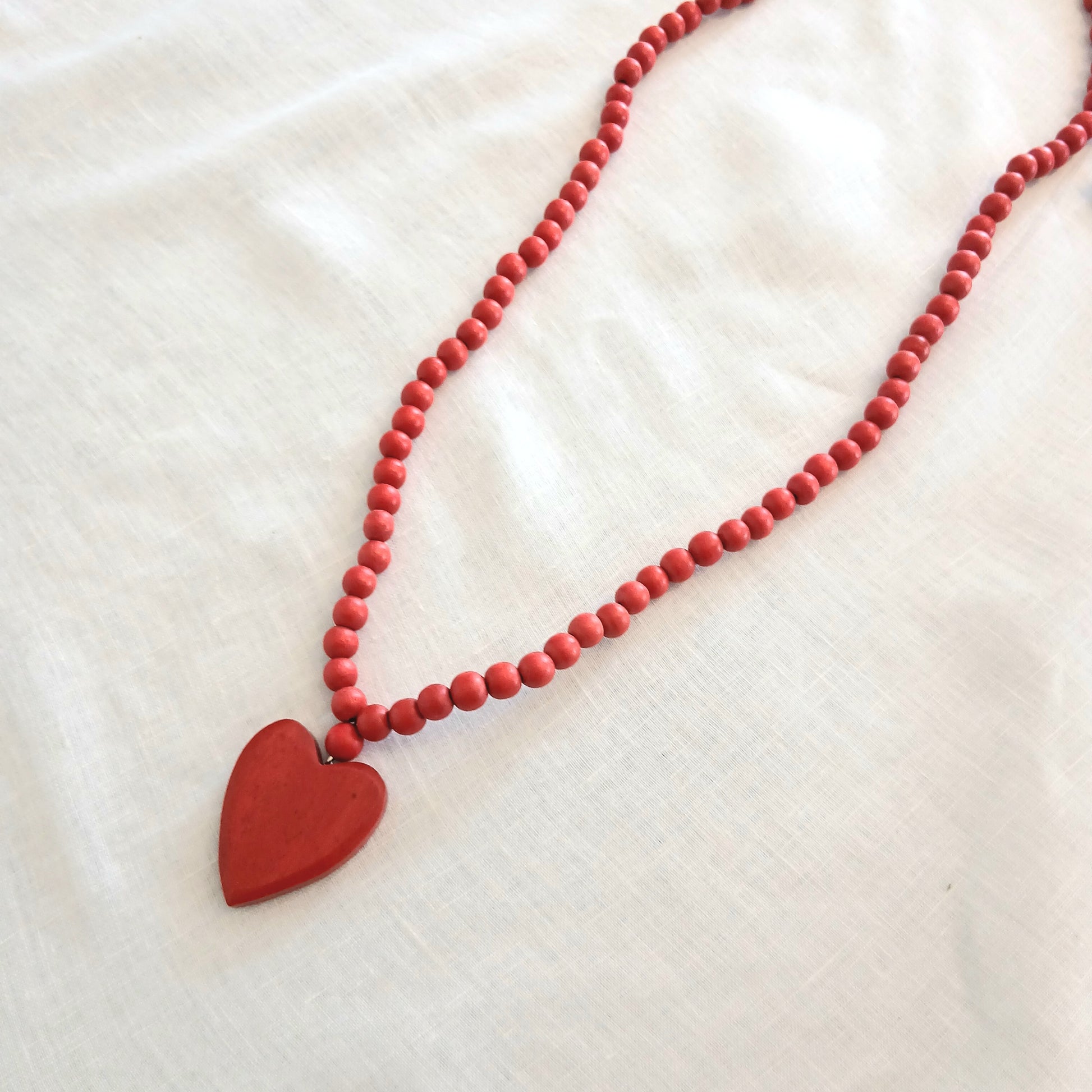 Long Beaded Heart Necklace N6-5896
