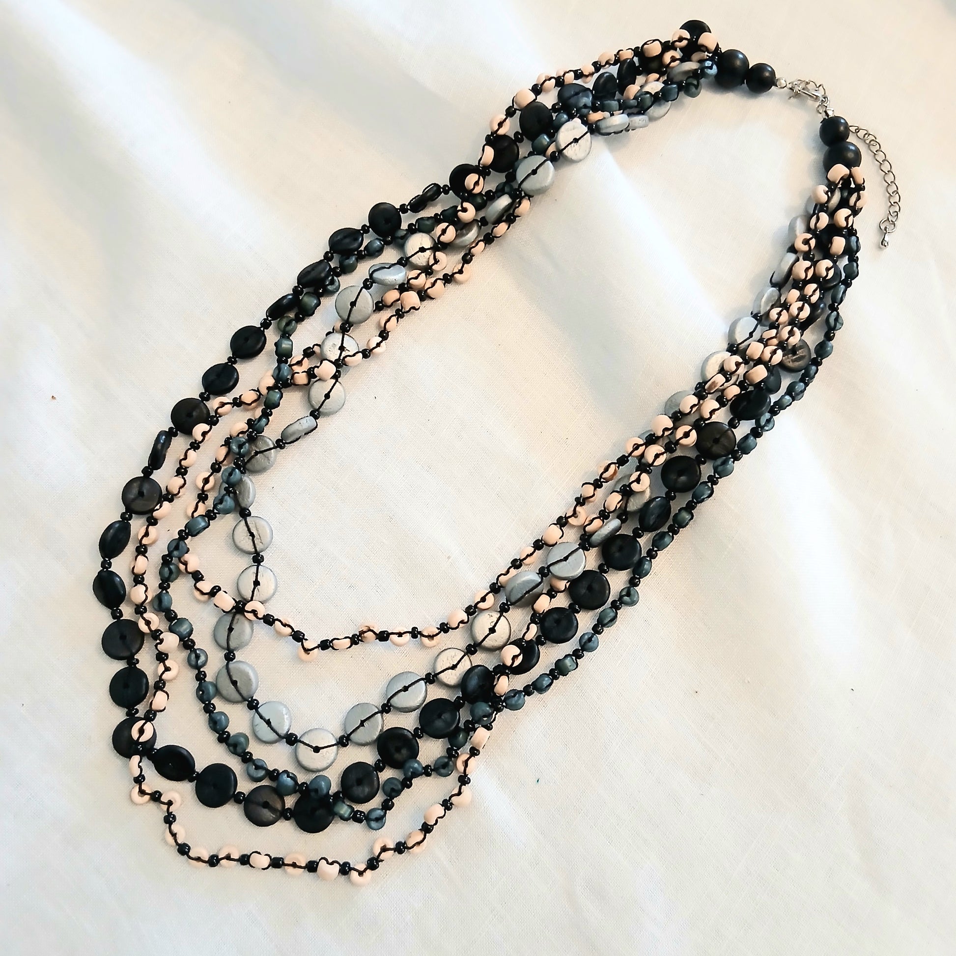 Elegant Layered Beaded Necklace N6-213