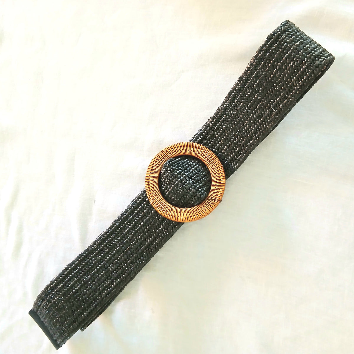 Elastic Belt with Round Buckle Adjustable B019