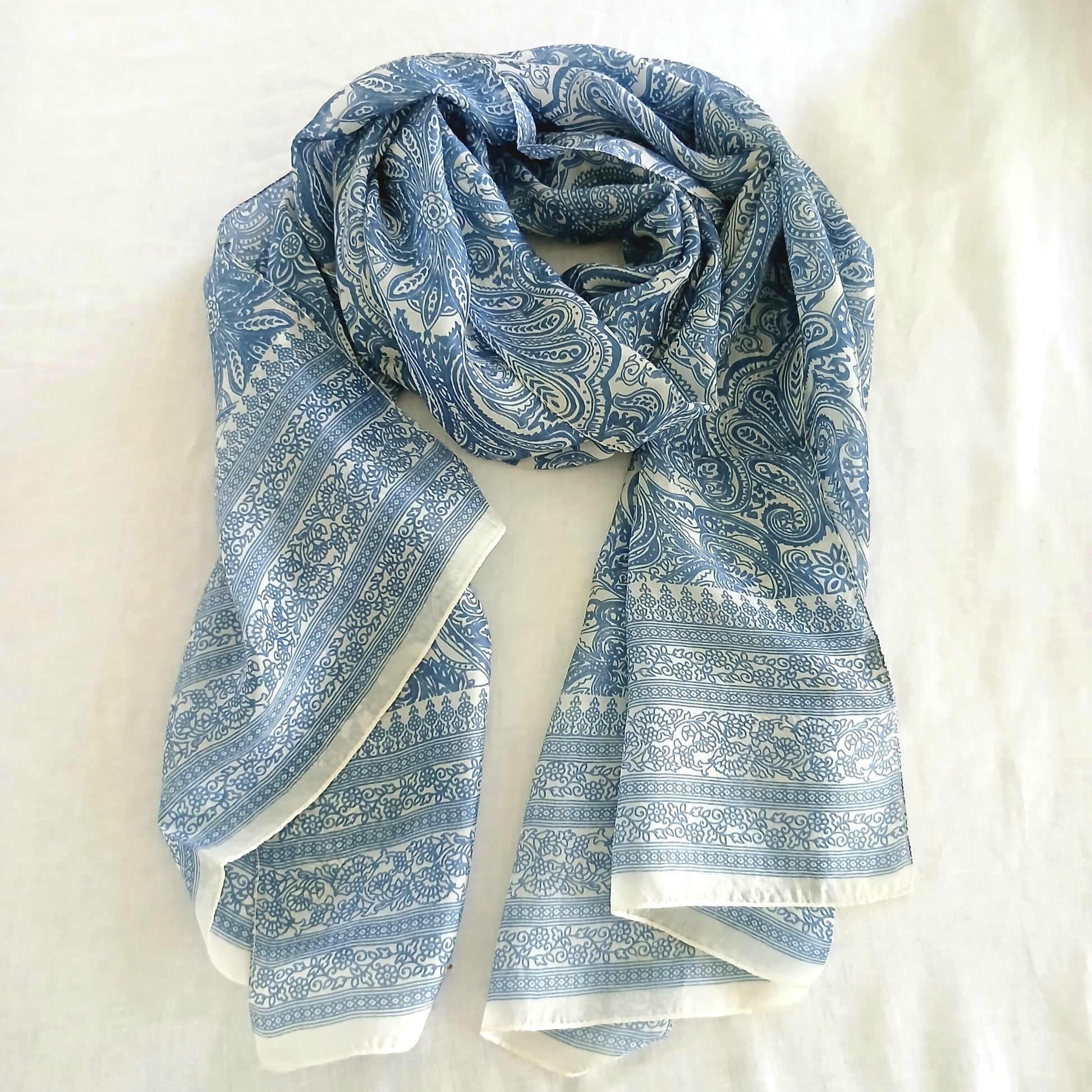 Silk Scarf - Blue ZS-1011 /L