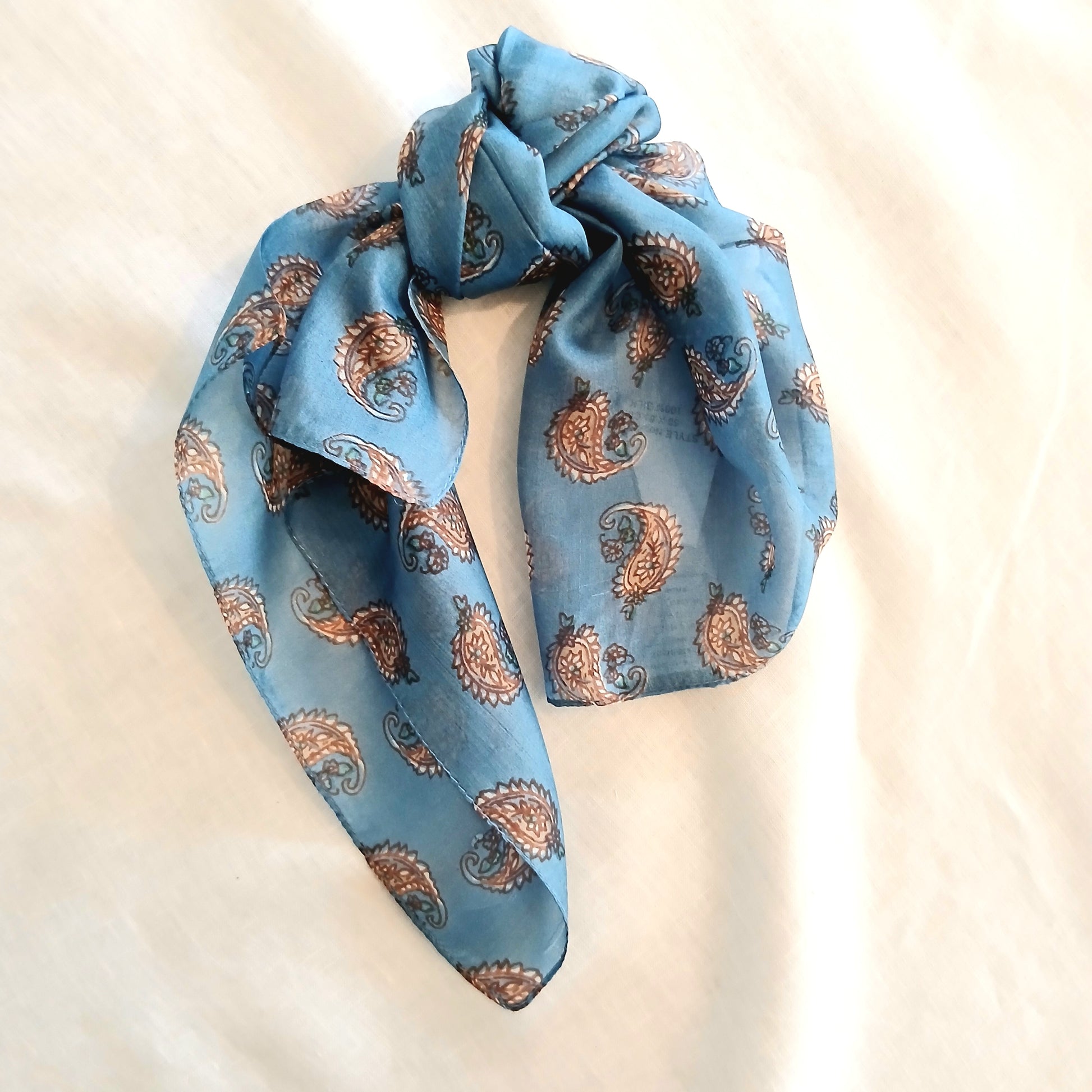Necktie Silk Scarf - Blue ZS-1015/S