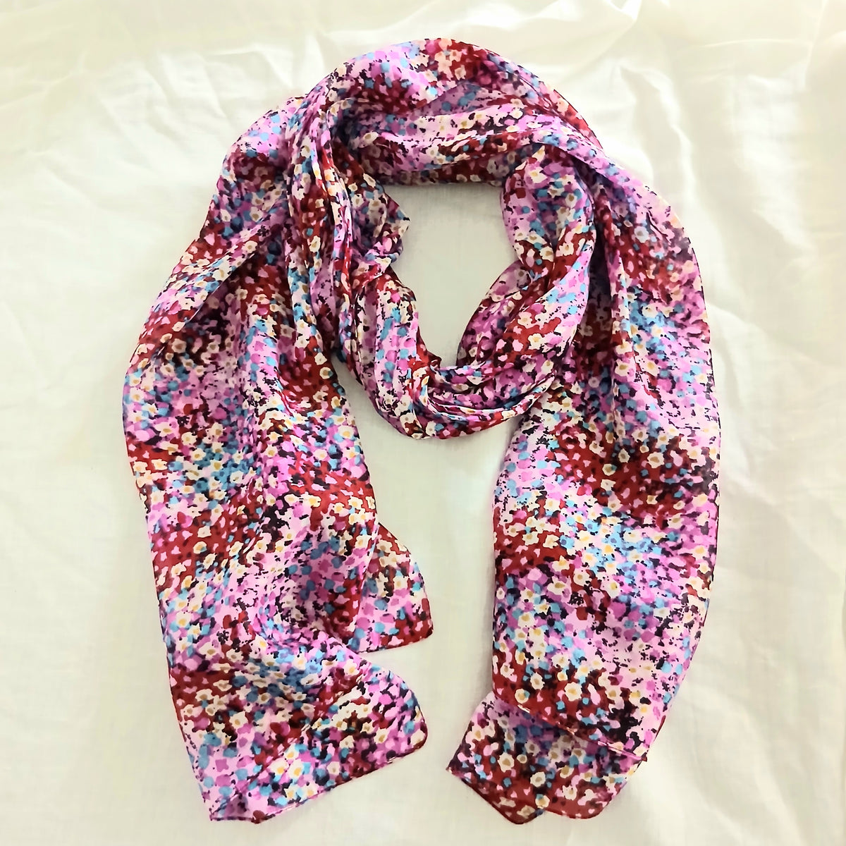 Flower Field Pure Silk Scarf PS 1094/L COL 1