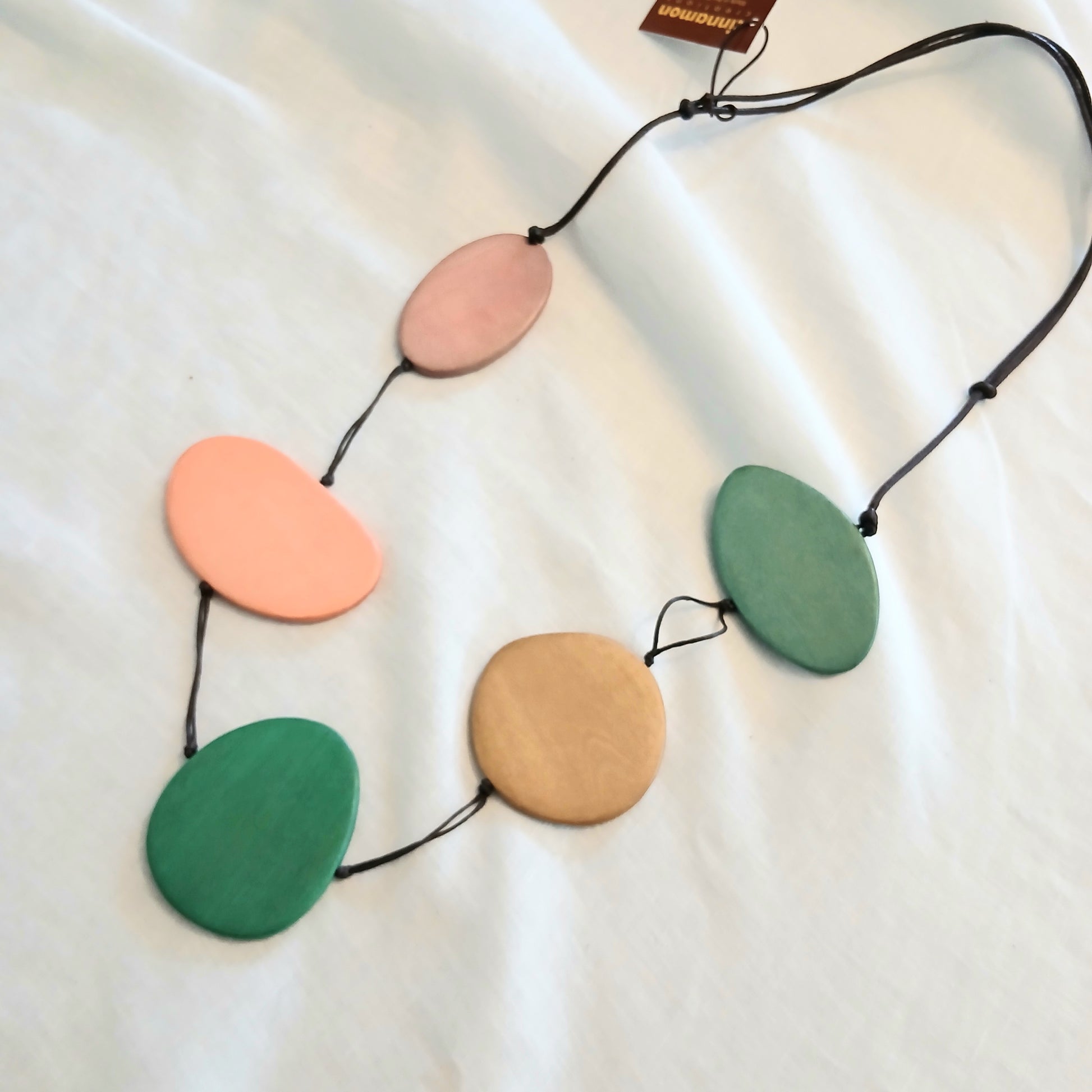 5 Wooden Beads Necklace Multi-Colour n6-2314