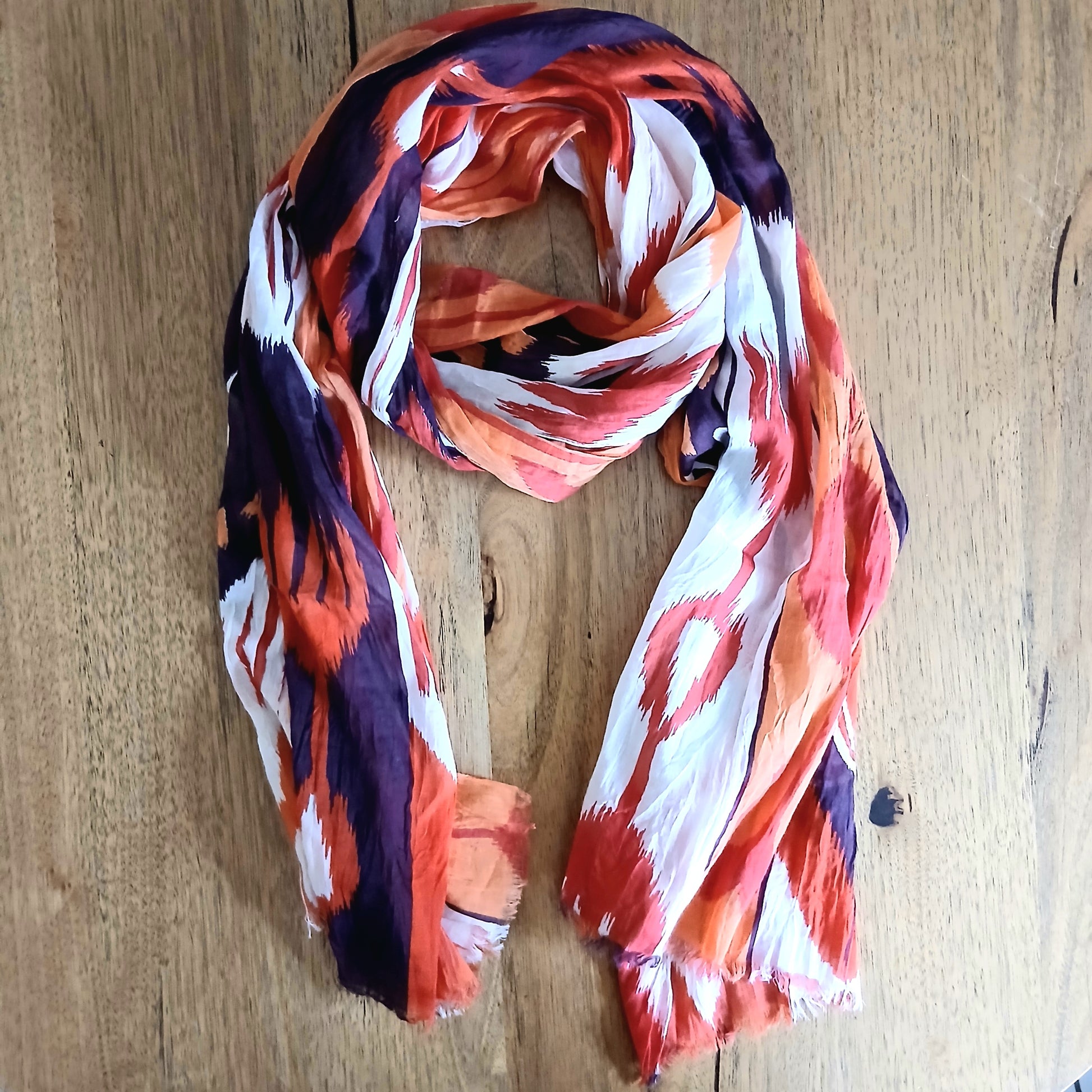 PRE-ORDER Cotton Printed Blend Scarf 64056