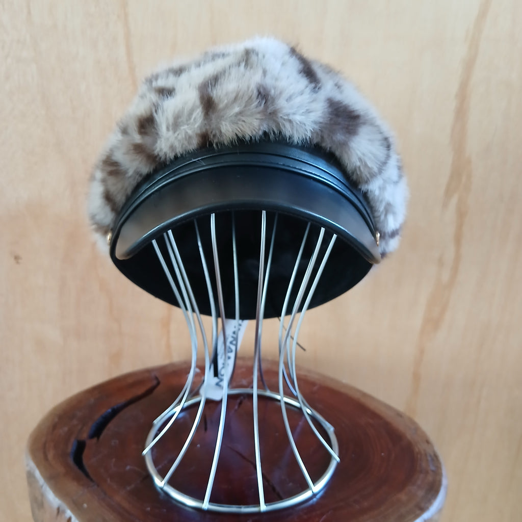 Pre-Order Faux Fur Leopard Cap Classic 7526
