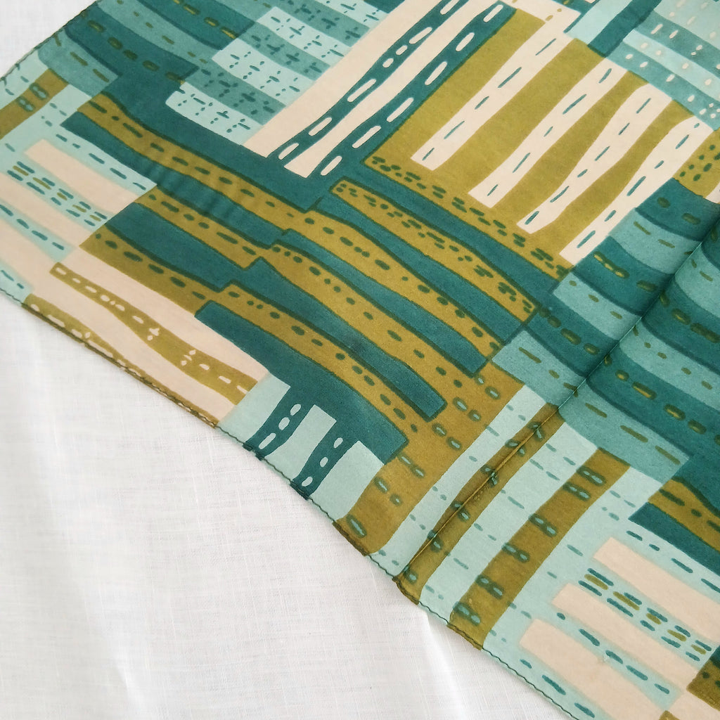 Pure Silk Scarf Lines and Symmetry Design Necktie TS-1149