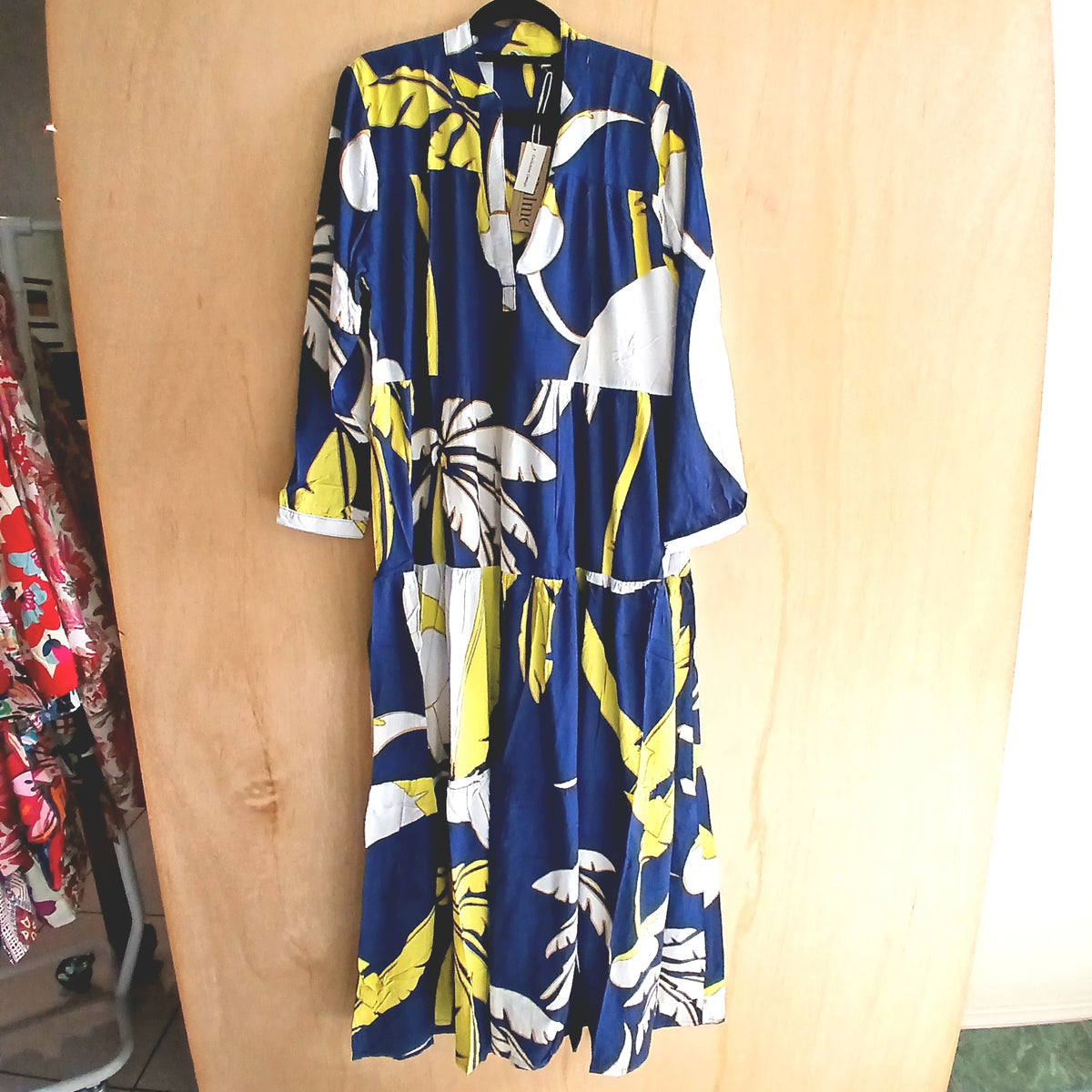 Long Viscose Dress with Long Sleeves 67192-0550