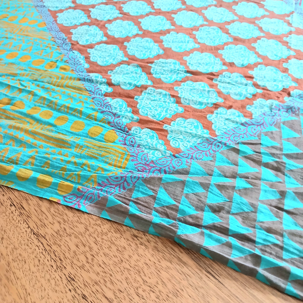 Cotton Scarf with Block Prints 67259