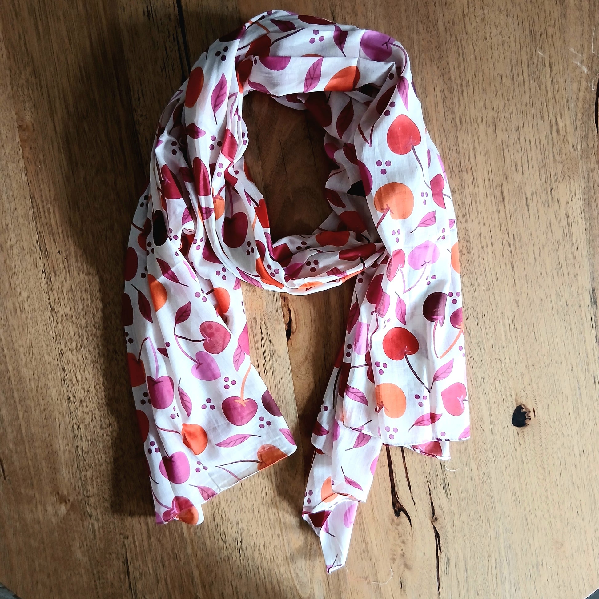 PRE-ORDER Cherry Cotton Scarf 67136