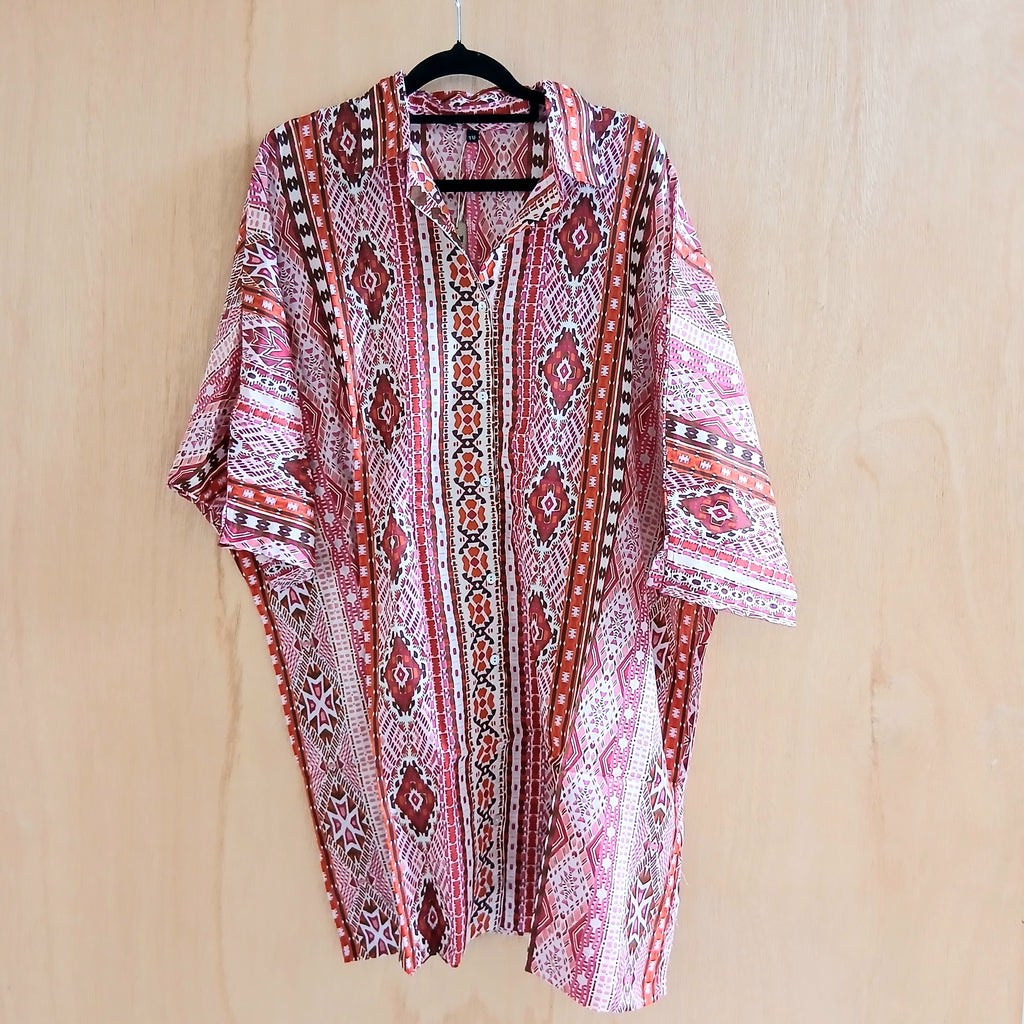 Palme Cotton Printed Maxi Shirt - 65950